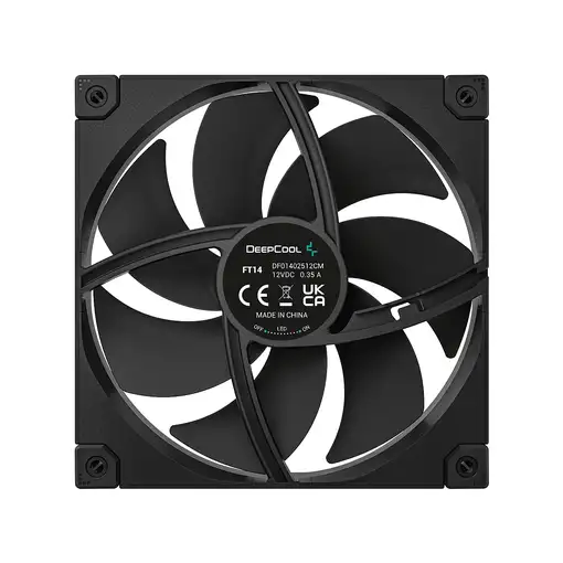 DeepCool FT14 Carcasa del ordenador Ventilador 14 cm Negro 1 pieza(s)