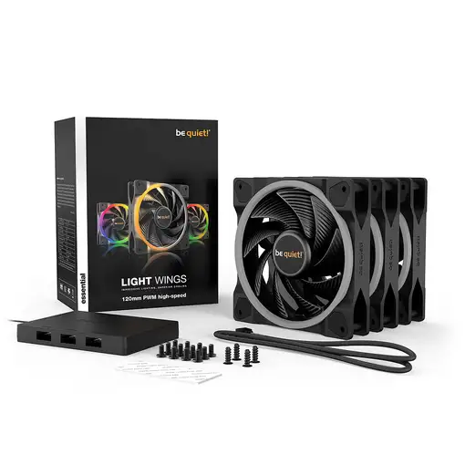 be quiet! Light Wings | 120mm PWM Triple Pack high-speed Carcasa del ordenador Ven
