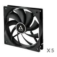 ARCTIC F12 Carcasa del ordenador Ventilador 12 cm Negro 5 pieza(s)