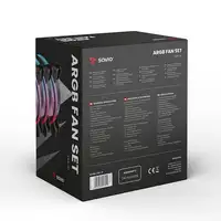 Savio FAN-01 4-pack 120mm ARGB fan including controller and remote control Carcasa