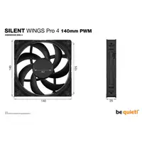 be quiet! SILENT WINGS PRO 4 | 140mm PWM Carcasa del ordenador Ventilador 14 cm Ne