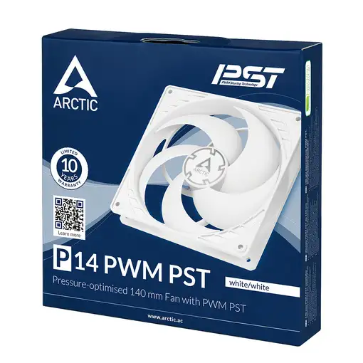 ARCTIC P14 PWM PST Carcasa del ordenador Ventilador 14 cm Blanco