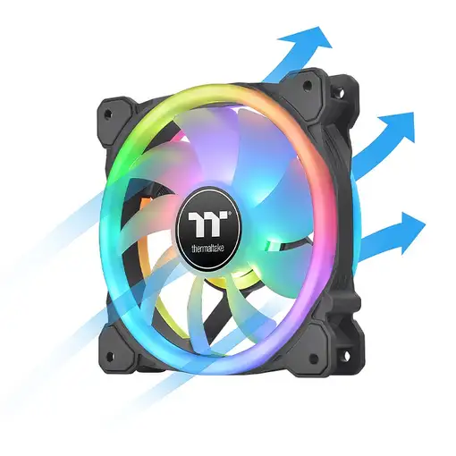 Thermaltake SWAFAN 12 RGB Carcasa del ordenador Ventilador 12 cm Negro 3 pieza(s)
