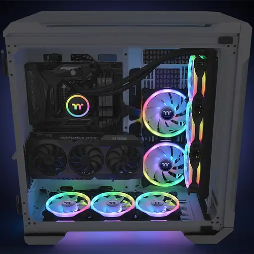 Thermaltake SWAFAN 12 RGB Carcasa del ordenador Ventilador 12 cm Negro 3 pieza(s)