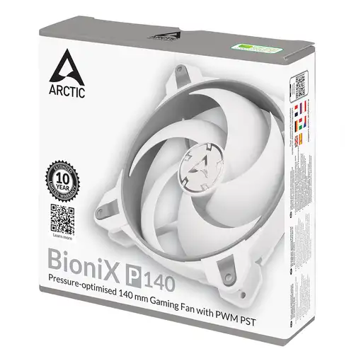 ARCTIC BioniX P140 Carcasa del ordenador Ventilador 14 cm Gris, Blanco