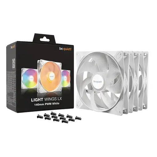 be quiet! LIGHT WINGS LX 140mm PWM 3-Pack White Carcasa del ordenador Ventilador 1