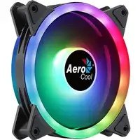 Aerocool DUO12 Ventilador PC 12cm ARGB LED Dual Ring Antivibración 6 Pines Negro