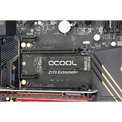 Alphacool HDX - M.2 SSD M01 M.2 NVMe SSD Disipador térmico/Radiador Negro