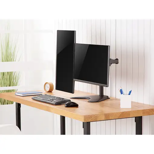 Equip Soporte de sobremesa económico para dos monitores de 17"-32
