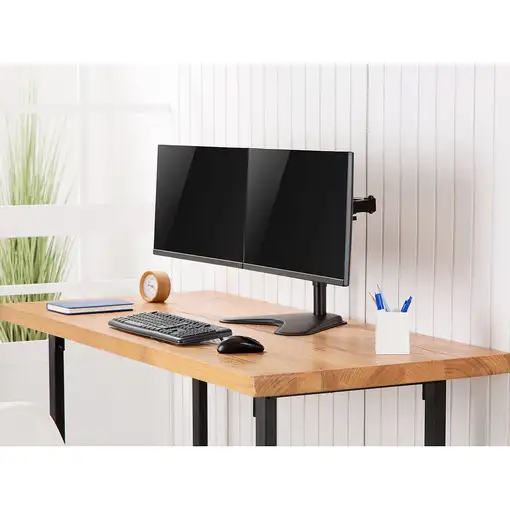 Equip Soporte de sobremesa económico para dos monitores de 17"-32