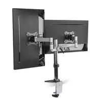LogiLink BP0077 soporte para monitor 68,6 cm (27") Escritorio Negro, Acero inoxida