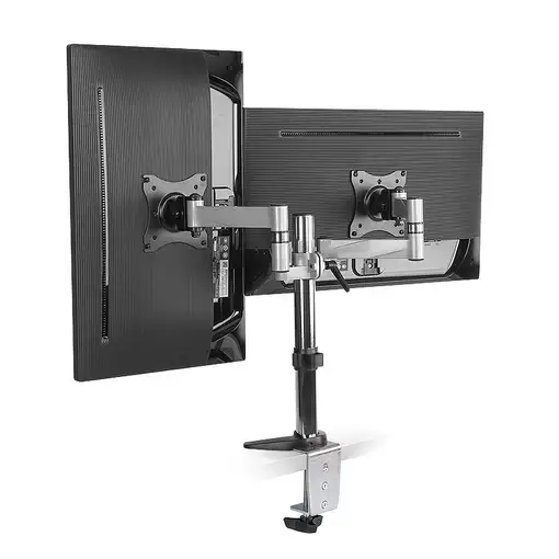 LogiLink BP0077 soporte para monitor 68,6 cm (27") Escritorio Negro, Acero inoxida