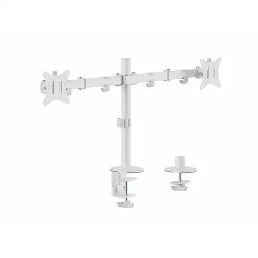Equip Soporte de escritorio articulado para dos monitores de 17«-32», blanco