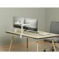 Equip Soporte de escritorio articulado para dos monitores de 17«-32», blanco
