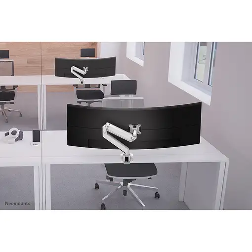 Neomounts NM-D775WHITEPLUS Brazo de monitor 10-49" - resorte de gas - Topfix - Top