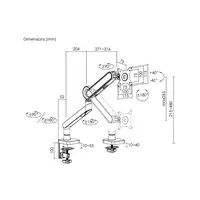 Equip Soporte de escritorio para monitor de 17«-35», blanco
