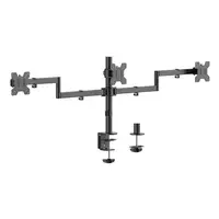 AISENS Soporte de mesa eco giratorio e inclinable para 3 monitores 10kg (3 Pivotes