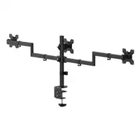 AISENS Soporte de mesa eco giratorio e inclinable para 3 monitores 10kg (3 Pivotes