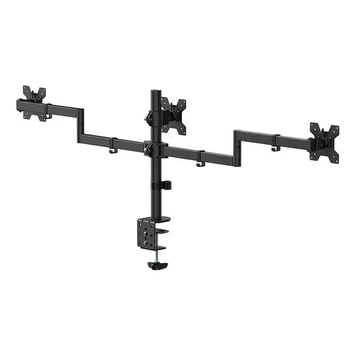 AISENS Soporte de mesa eco giratorio e inclinable para 3 monitores 10kg (3 Pivotes