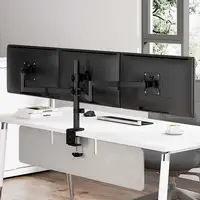 AISENS Soporte de mesa eco giratorio e inclinable para 3 monitores 10kg (3 Pivotes