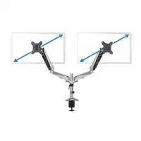 Digitus Soporte universal de mesa para monitor doble con resorte de gas