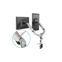 Digitus Soporte universal de mesa para monitor doble con resorte de gas