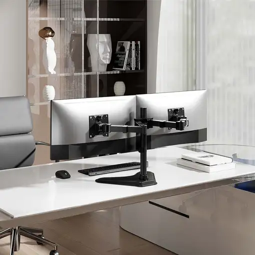 AISENS Soporte de Mesa Con Peana Eco Giratorio e Inclinable para Monitor/TV 20kg (