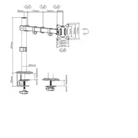Gembird MA-D1-01 soporte para monitor 81,3 cm (32") Escritorio Negro