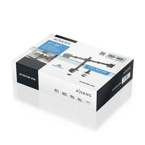 AISENS Soporte de Mesa Eco Giratorio e Inclinable para Monitor/TV 20kg (3 Pivotes,