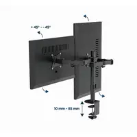 Gembird MA-D2-03 soporte para monitor 81,3 cm (32") Escritorio Negro