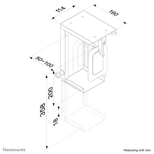 Neomounts CPU-D075BLACK Soporte para CPU - máx 10 kg - universal