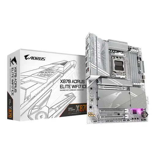 GIGABYTE X870 AORUS ELITE WIFI7 ICE Placa Base - Compatible con CPUs AMD Ryzen 900