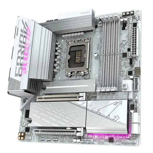 GIGABYTE B860M AORUS ELITE WF6E ICE Placa base - CPUs Intel Core Ultra, VRM de 12+