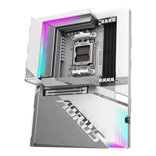 GIGABYTE B650E AORUS STEALTH ICE Placa base - AMD Ryzen serie 9000, VRM de 12+2+2