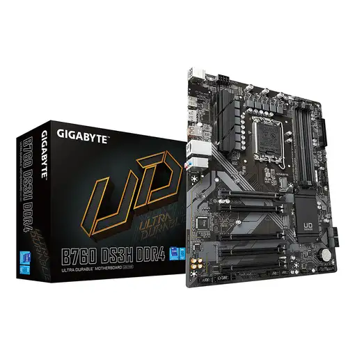 GIGABYTE B760 DS3H DDR4 Placa base - Soporta CPUs Intel Core de 14ª generación, VR