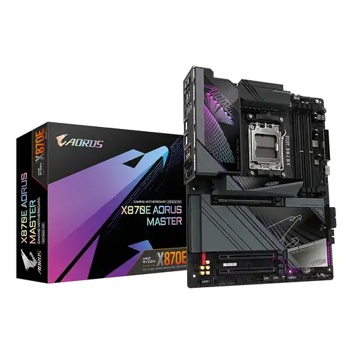 GIGABYTE X870E AORUS MASTER Placa Base - Compatible con CPUs AMD Ryzen 9000, 16+2+