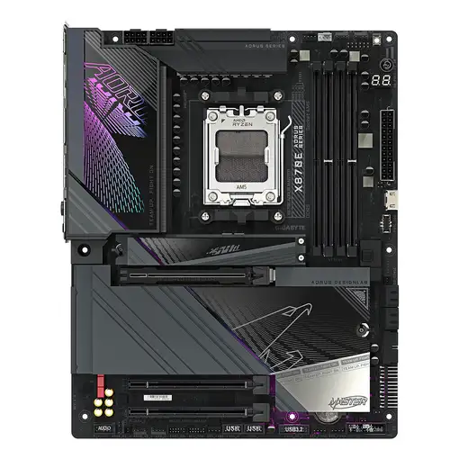GIGABYTE X870E AORUS MASTER Placa Base - Compatible con CPUs AMD Ryzen 9000, 16+2+