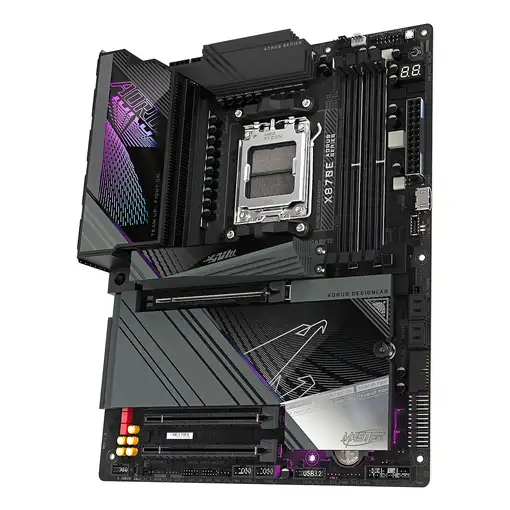 GIGABYTE X870E AORUS MASTER Placa Base - Compatible con CPUs AMD Ryzen 9000, 16+2+