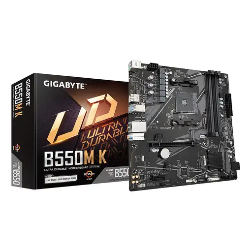 GIGABYTE B550M K Placa base - Procesadores AMD Ryzen 5000, hasta 4733 MHz DDR4, 1x