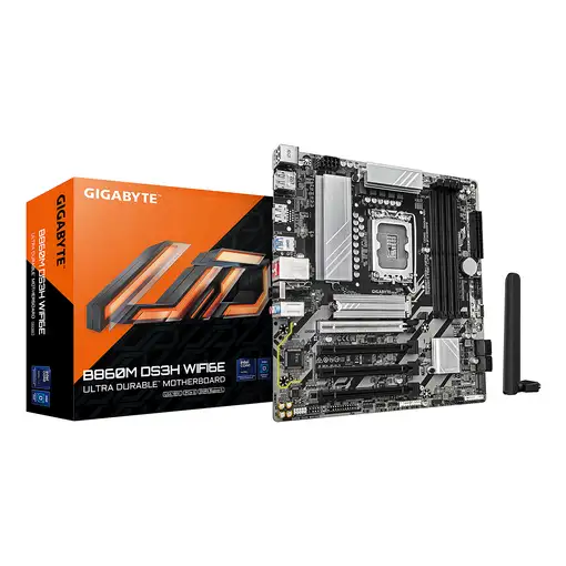 GIGABYTE B860M DS3H WIFI6E Placa base - CPUs Intel Core Ultra, VRM de 5+1+2+1 fase