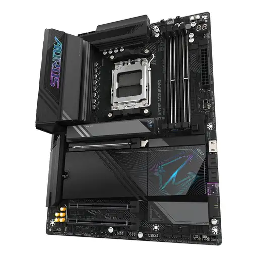 GIGABYTE X870E AORUS PRO Placa Base - Compatible con CPUs AMD Ryzen 9000, 16+2+2 f