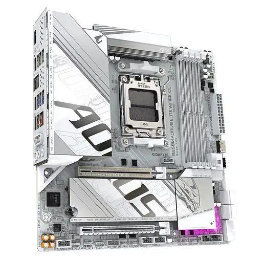 GIGABYTE B850M AORUS ELITE WIFI6E ICE Placa Base - Procesadores AMD Ryzen Serie 90