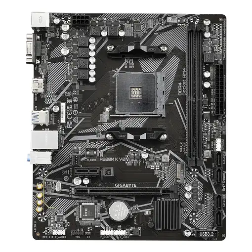 GIGABYTE Placa base A520M K V2 - Compatible con CPUs AMD Ryzen serie 5000 AM4, has