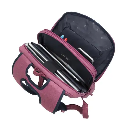 Rivacase 7760 39,6 cm (15.6") Funda tipo mochila Rojo
