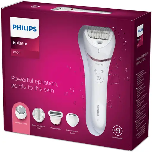 Philips Epilator Series 8000 BRE740/10 Depiladora Wet & Dry