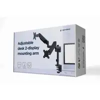 Gembird MA-DA2P-01 soporte para monitor 81,3 cm (32") Escritorio Negro