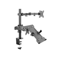Equip Soporte de escritorio articulado de doble brazo para monitor portátil de 13"
