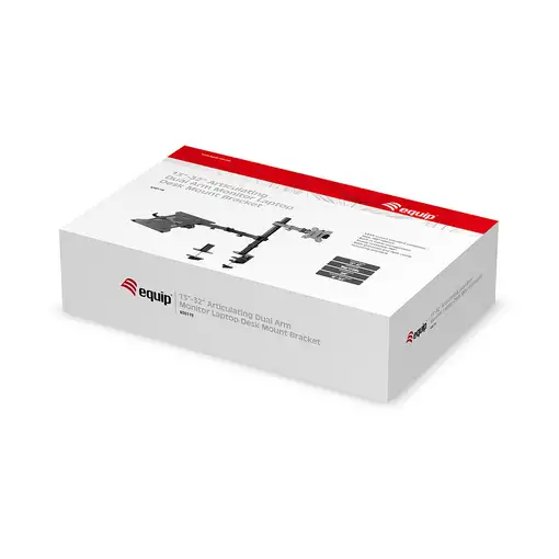Equip Soporte de escritorio articulado de doble brazo para monitor portátil de 13"