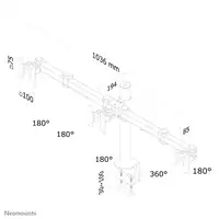 Neomounts FPMA-D960D3 Brazo de monitor 10-21"