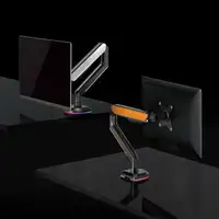 AISENS Soporte de Mesa RGB Gaming contrapeso giratorio e inclinable para Monitor/T